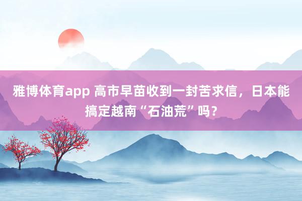 雅博体育app 高市早苗收到一封苦求信，日本能搞定越南“石油荒”吗？