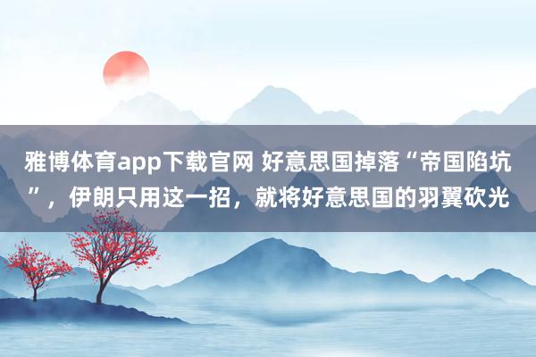 雅博体育app下载官网 好意思国掉落“帝国陷坑”，伊朗只用这一招，就将好意思国的羽翼砍光