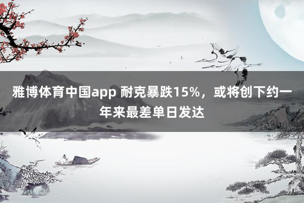 雅博体育中国app 耐克暴跌15%，或将创下约一年来最差单日发达