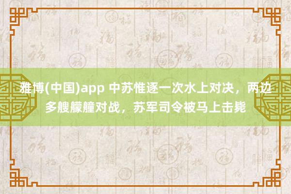 雅博(中国)app 中苏惟逐一次水上对决，两边多艘艨艟对战，苏军司令被马上击毙