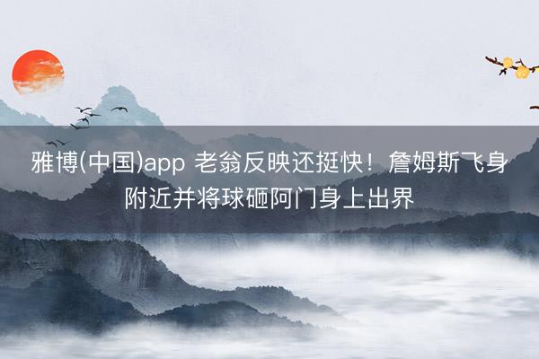 雅博(中国)app 老翁反映还挺快！詹姆斯飞身附近并将球砸阿门身上出界