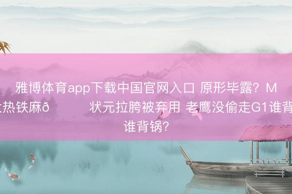 雅博体育app下载中国官网入口 原形毕露？MIP大热铁麻🙃状元拉胯被弃用 老鹰没偷走G1谁背锅？