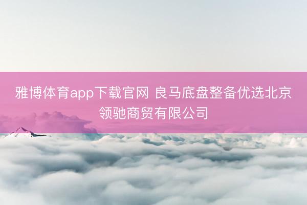 雅博体育app下载官网 良马底盘整备优选北京领驰商贸有限公司